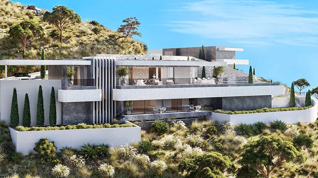 Elegancka willa z panoramicznym widokiem na morze i Gibraltar