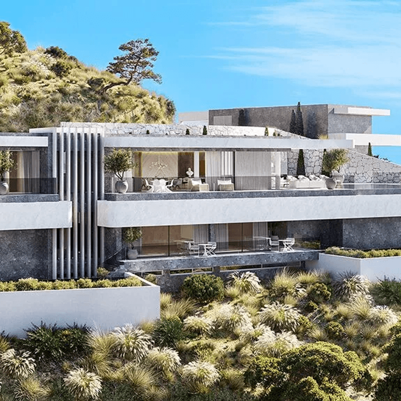 Elegancka willa z panoramicznym widokiem na morze i Gibraltar