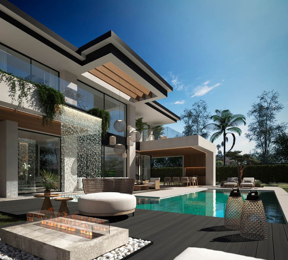 Be Seven Marein Nvoga Premium Villas Marbella Fountain