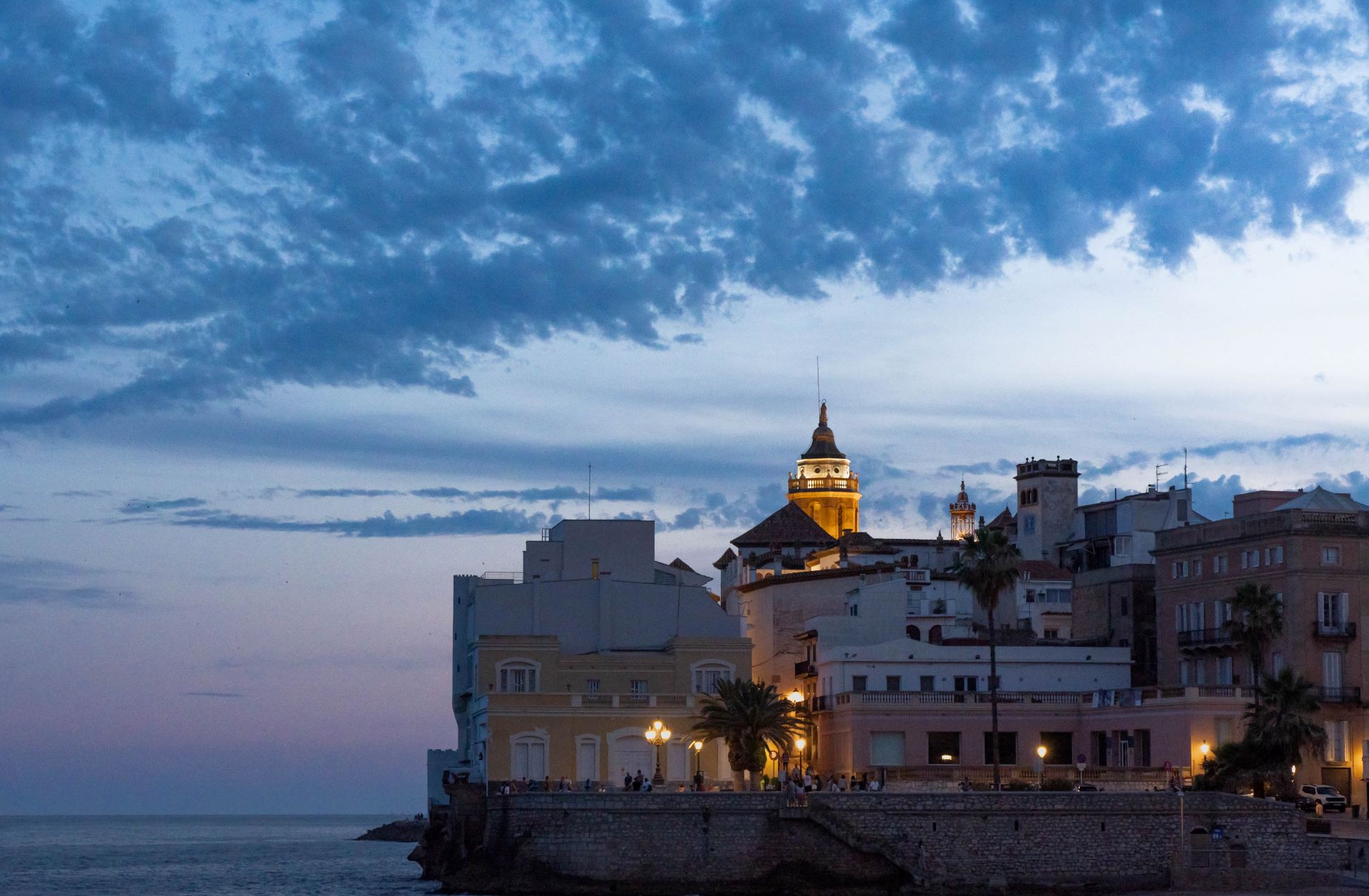 Dramatic Sunset Town Sitges Spain (1)