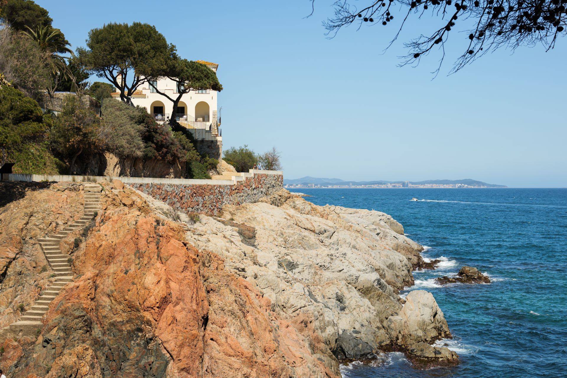 Famous Spanish Track Cami De Ronda by Mediterranean Sea Costa Brava S Agaro Catalonia Spain