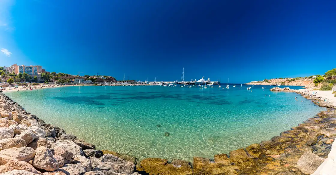 Port Adriano Beach Summer El Toro Majorca Balearic Islands Spain