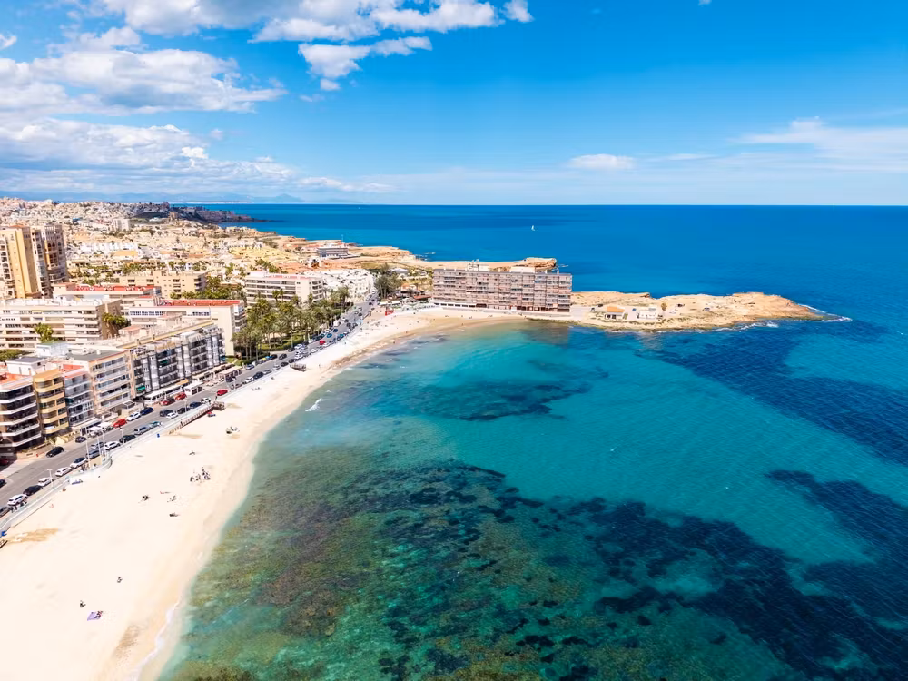 Living in Torrevieja Costa Blanca Salesaerialviewoftorreviejavalenciancommunityspainshowingabustling