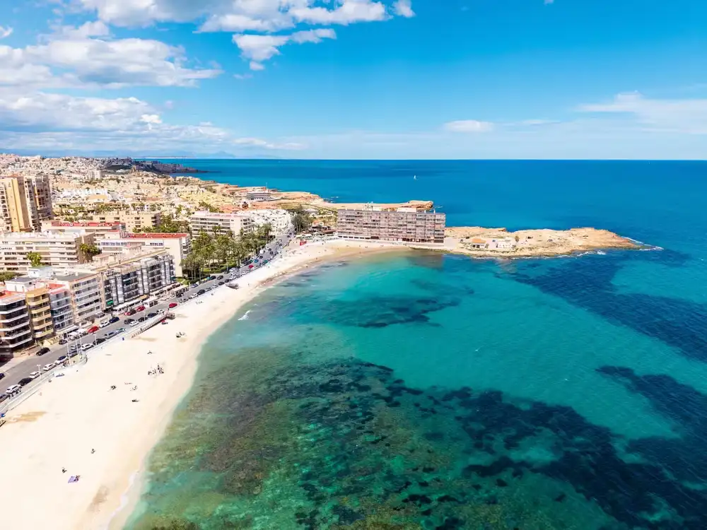 Living in Torrevieja Costa Blanca Salesaerialviewoftorreviejavalenciancommunityspainshowingabustling