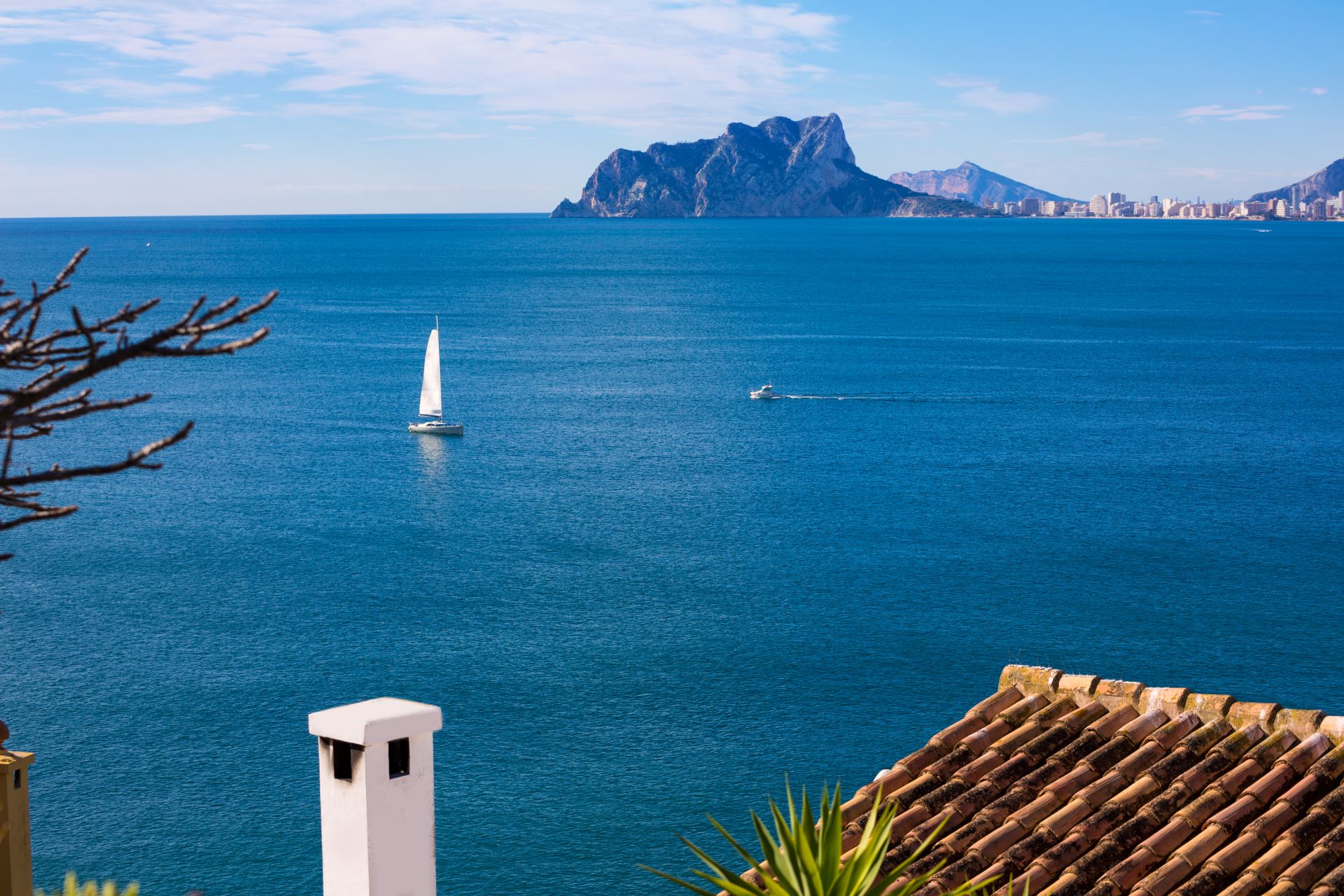 Ifach Penon View Calpe From Moraira Alicante